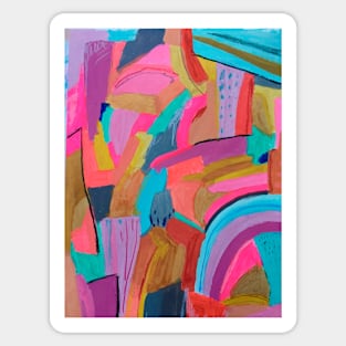 Bright Expressive Abstract Sticker